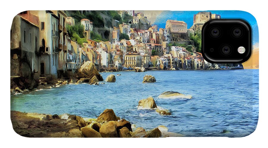 Reggio iPhone 11 Case featuring the painting Reggio Calabria by Dominic Piperata