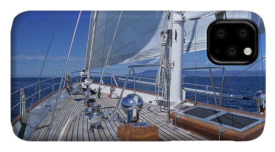 On Board iPhone 11 Case featuring the photograph Relaxing on Deck by David J Shuler
