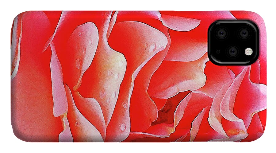 Pink Roses iPhone 11 Case featuring the photograph Ripple Effect 2 by Toni Somes