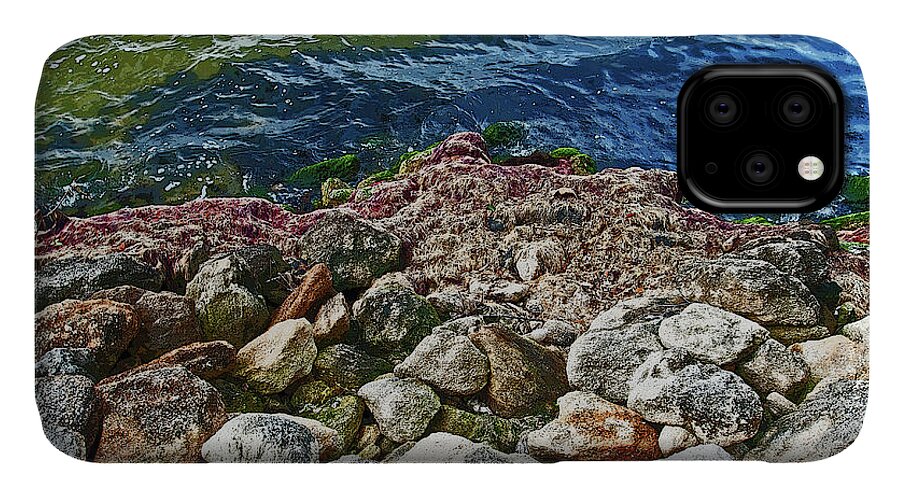 Boulder iPhone 11 Case featuring the photograph River Rocks by George D Gordon III