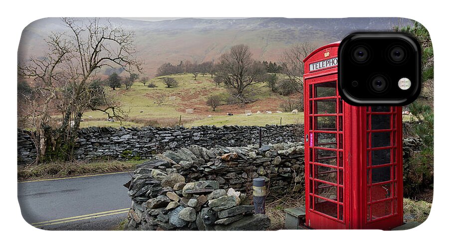 Britain iPhone 11 Case featuring the photograph Rural English phone box by Paul Cowan