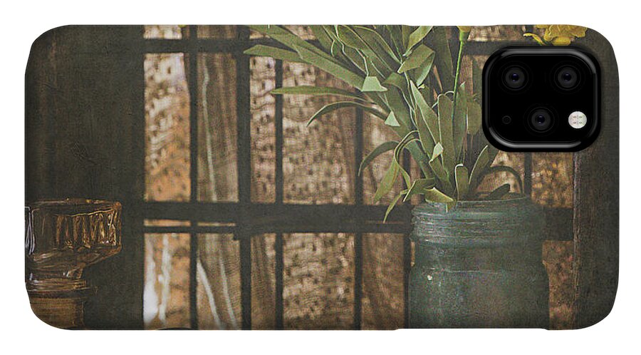Flowers iPhone 11 Case featuring the photograph Rustic Still Life 1 by Teresa Wilson