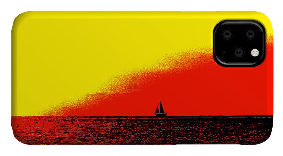 Sailboat iPhone 11 Case featuring the photograph Sailboat Horizon Poster by Lawrence S Richardson Jr