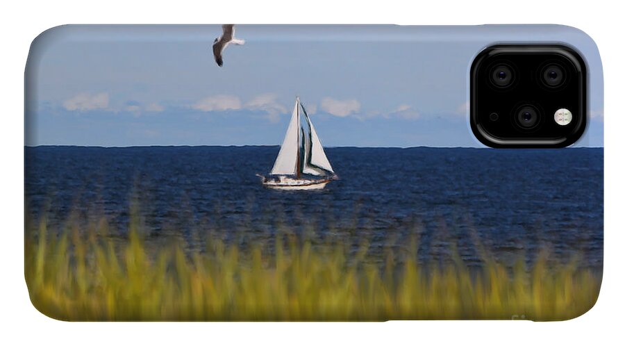 Boat iPhone 11 Case featuring the photograph Sailing on Long Beach Island by Jeff Breiman