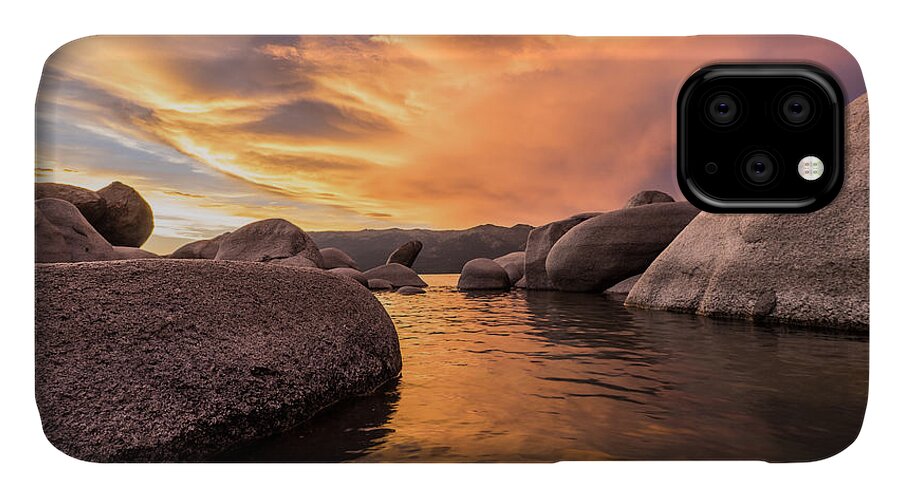 Lake Tahoe Sand Harbor iPhone 11 Case featuring the photograph Sand Harbor Rocks by Martin Gollery