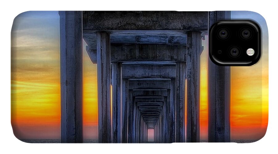 Pier iPhone 11 Case featuring the photograph Scripp's Pier Sunset La Jolla California by Gigi Ebert