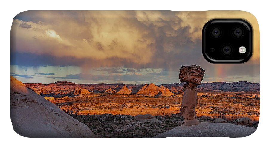 Moab iPhone 11 Case featuring the photograph Secret Spire Sunset 1 by Dan Norris