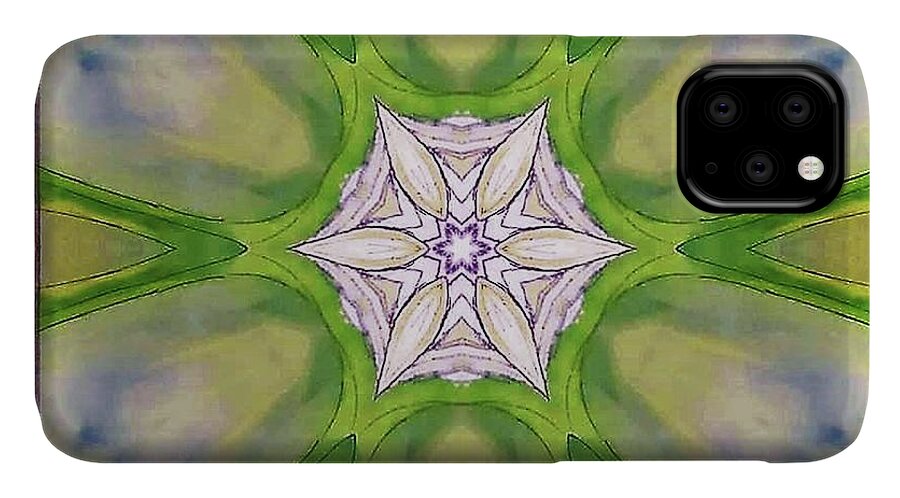Digital Manipulation iPhone 11 Case featuring the digital art Seeds Of Heaven by Tracey Lee Cassin