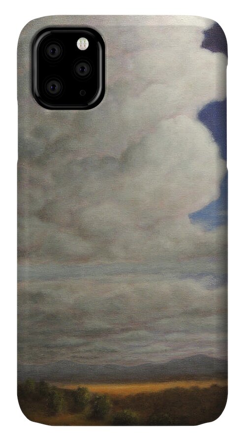 Cloudscape iPhone 11 Case featuring the painting Settler's Paradise by David Swint