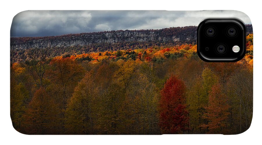 Shawangunk iPhone 11 Case featuring the photograph Shawangunk Mountains Hudson Valley NY by Susan Candelario