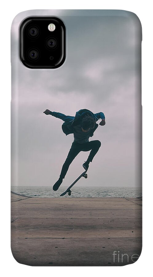 Skate iPhone 11 Case featuring the photograph Skater Boy 004 by Clayton Bastiani