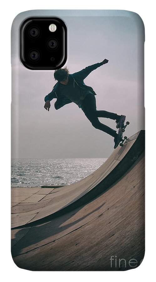 Skate iPhone 11 Case featuring the photograph Skater Boy 007 by Clayton Bastiani