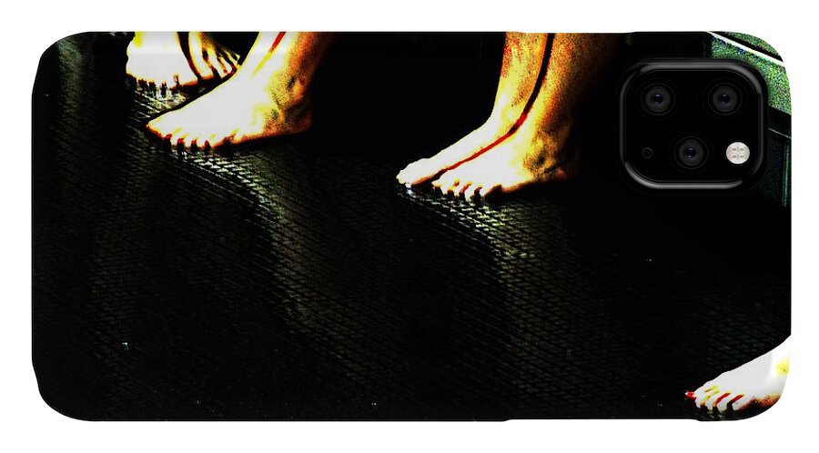 Bare Feet iPhone 11 Case featuring the digital art Slippery When Wet by Vincent Green