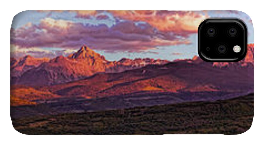 Rocky Mountains iPhone 11 Case featuring the photograph Sneffel's Range Sunset by Rick Wicker