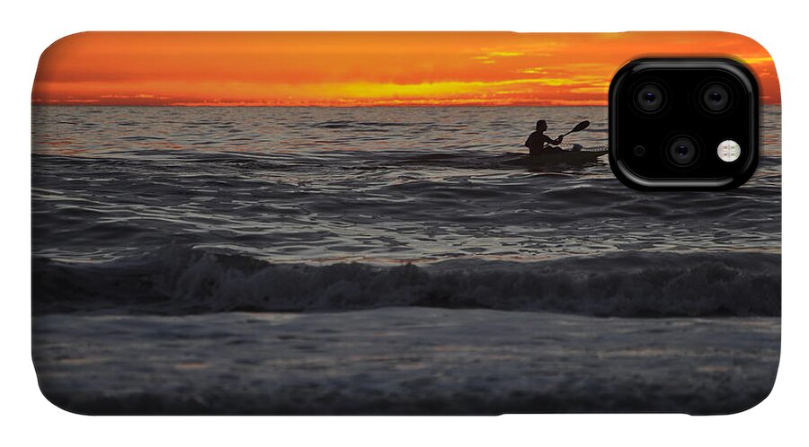 Kayak iPhone 11 Case featuring the photograph Solitude But Not Alone by Bridgette Gomes
