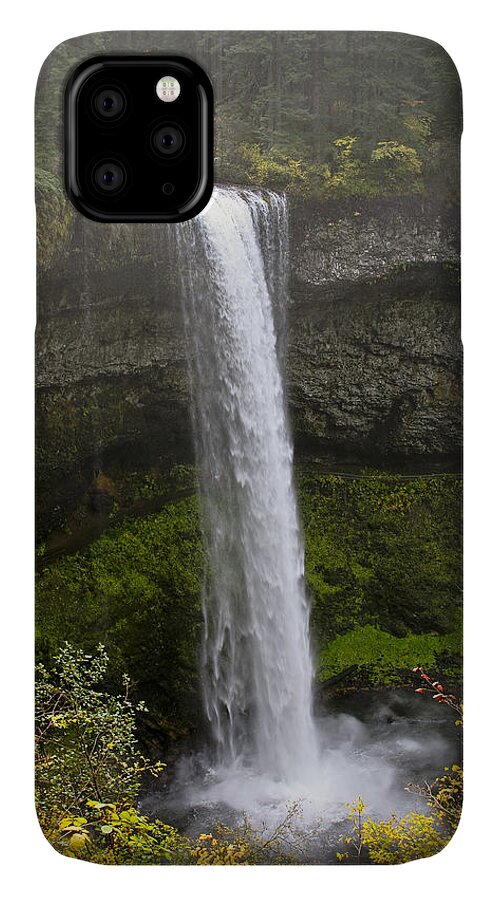 Waterfall iPhone 11 Case featuring the photograph South Falls of Silver Creek II by Albert Seger