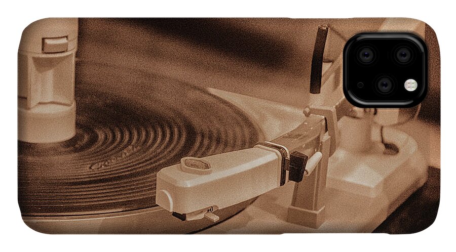 Turntable iPhone 11 Case featuring the photograph Spin by Pamela Williams