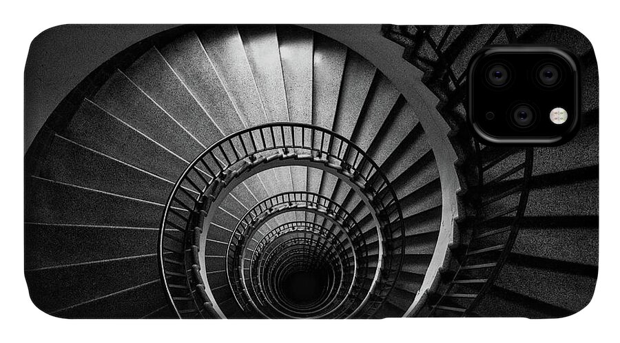 Ljubljana iPhone 11 Case featuring the photograph Spiral Staircase by Stuart Litoff