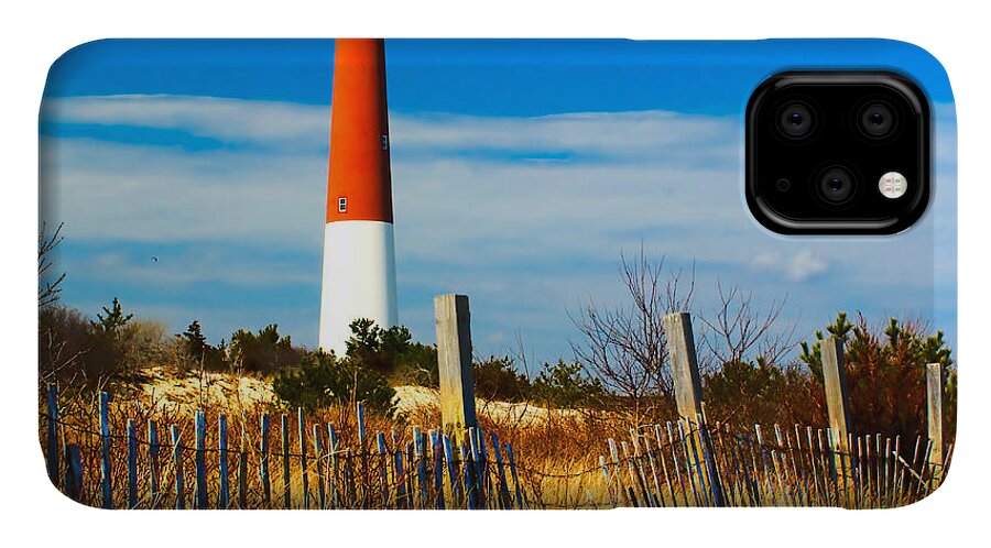 Barnegat Lighthouse Fence Ocean Landmark Jersey iPhone 11 Case featuring the photograph Spring at Barnegat by Nick Zelinsky Jr
