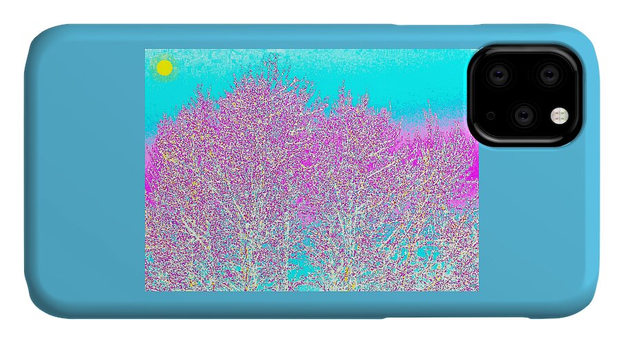 Abstract iPhone 11 Case featuring the digital art Spring by Will Borden