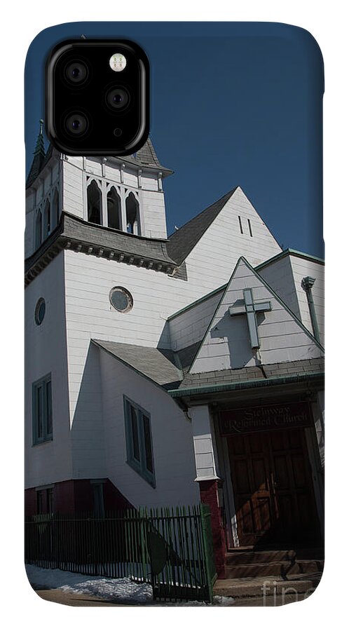 Steinway iPhone 11 Case featuring the photograph Steinwy Reformed Church Steinway Reformed Church Astoria, N.Y. by Steven Spak