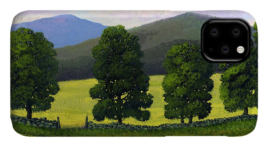Landscape iPhone 11 Case featuring the painting Stonewall Field by Frank Wilson