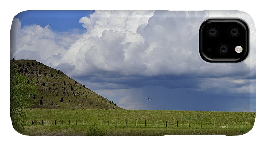 Landscape iPhone 11 Case featuring the photograph Storm Coming In by Kae Cheatham