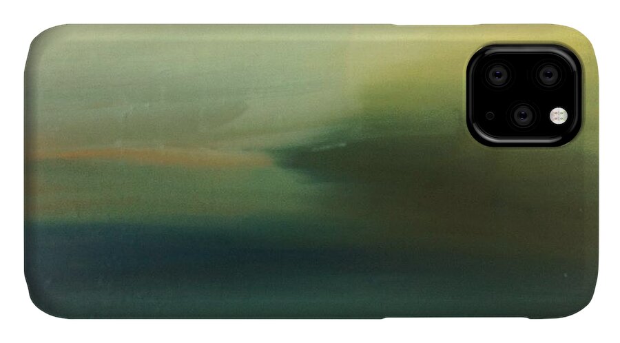 Landscape iPhone 11 Case featuring the painting Storm Over Cuba by Michelle Abrams