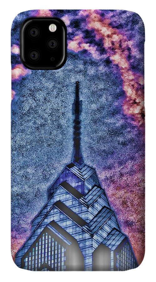 Philadelphia iPhone 11 Case featuring the digital art Straight Up by Vincent Green