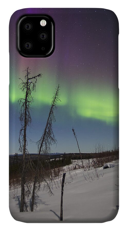 Aurora Borealis iPhone 11 Case featuring the photograph Sun-Kissed Aurora by Ian Johnson