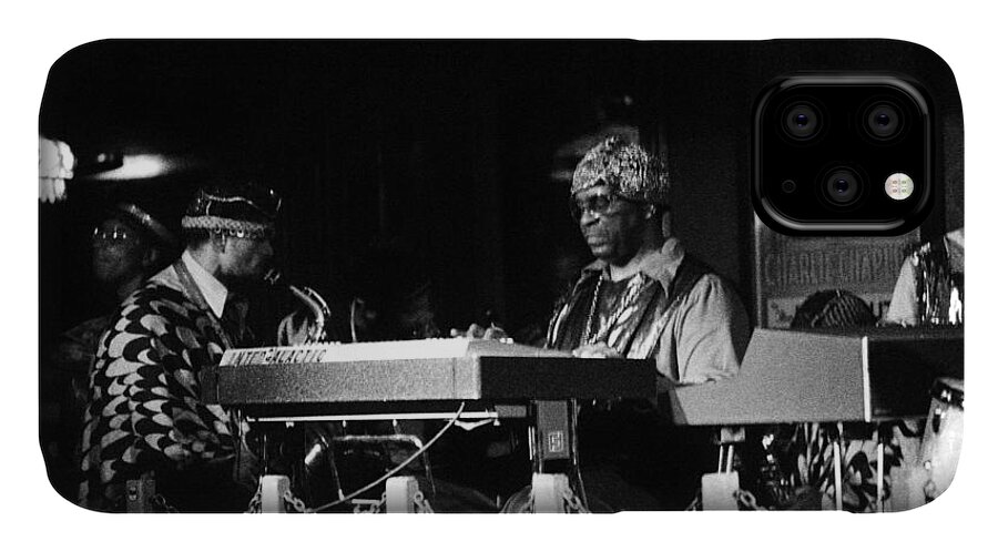 Jazz iPhone 11 Case featuring the photograph Sun Ra Arkestra at the Red Garter 1970 NYC 31 by Lee Santa