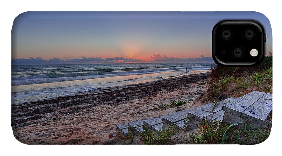 Landscape iPhone 11 Case featuring the photograph Sunrise Stairs by Dillon Kalkhurst
