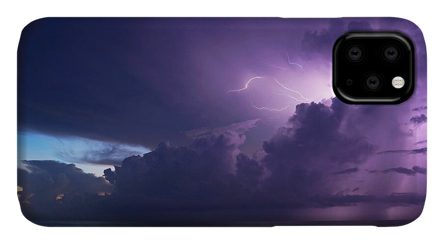 Thunderstorm iPhone 11 Case featuring the photograph Sunrise Thunderstorm by Lawrence S Richardson Jr