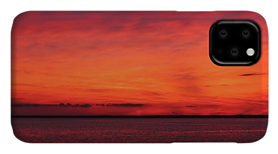 Sunrise iPhone 11 Case featuring the photograph Sunset on Jersey Shore by Jeff Breiman