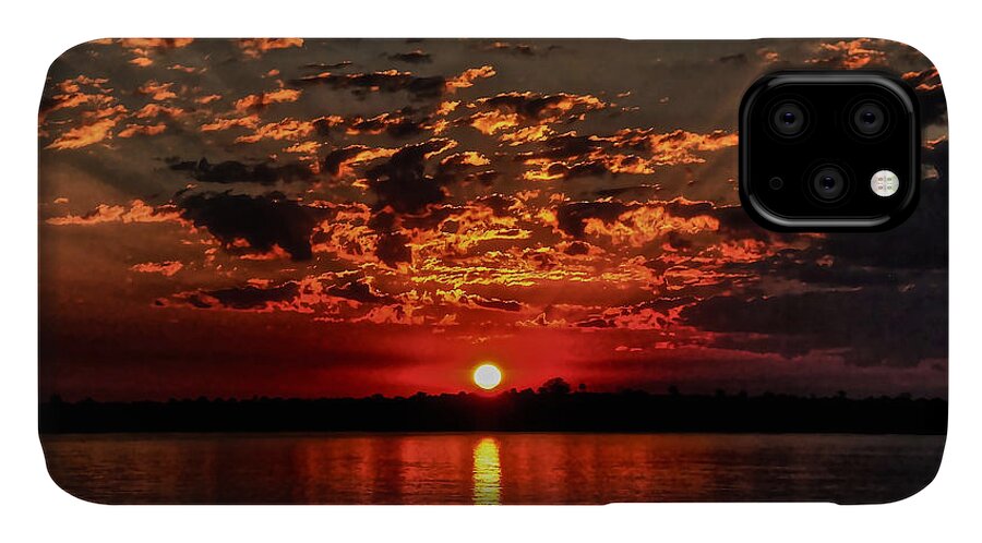 Africa Queen iPhone 11 Case featuring the photograph Sunset on the Zambezi by Don Mercer