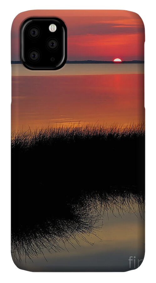 Sunset iPhone 11 Case featuring the photograph Sunset Outer Banks OBX by Jeff Breiman