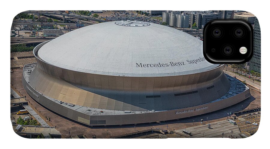 New Orleans Saints iPhone 11 Case featuring the photograph Superdome by Gregory Daley MPSA