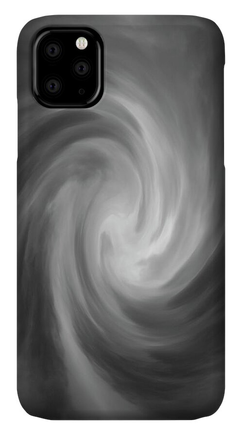 Black iPhone 11 Case featuring the photograph Swirl Wave IV by David Gordon