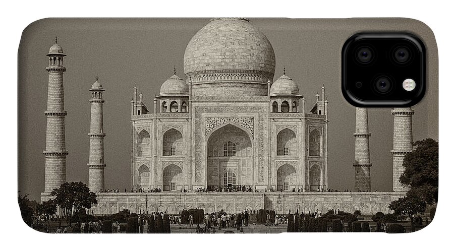 Taj iPhone 11 Case featuring the photograph Taj Mahal by Hitendra SINKAR