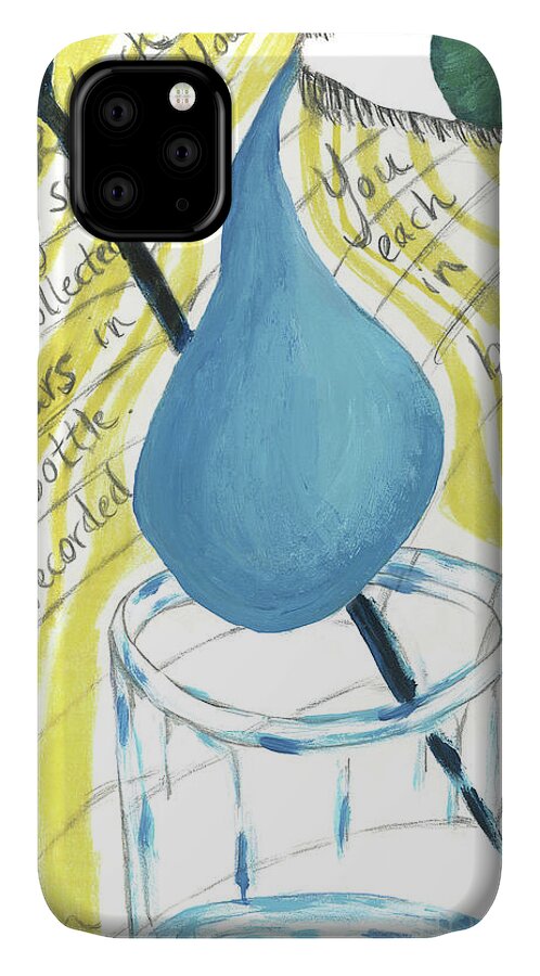 Prophetic Art iPhone 11 Case featuring the mixed media Tears In A Bottle by Curtis Sikes