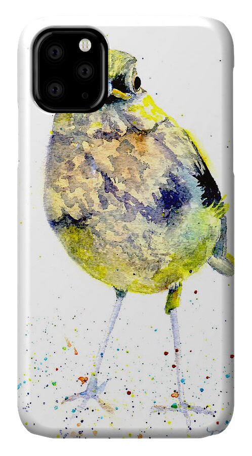 Robin iPhone 11 Case featuring the painting Teenage Robin by Marsha Karle