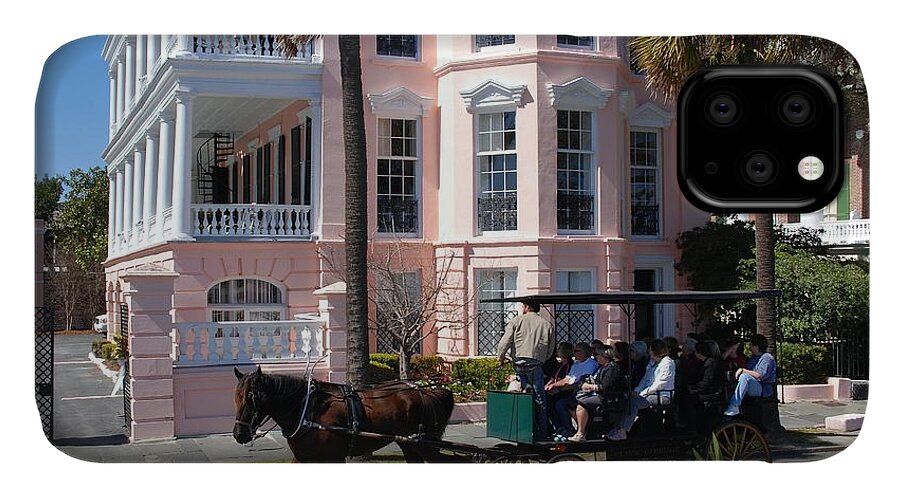 Photography iPhone 11 Case featuring the photograph The Battery in Charleston by Susanne Van Hulst