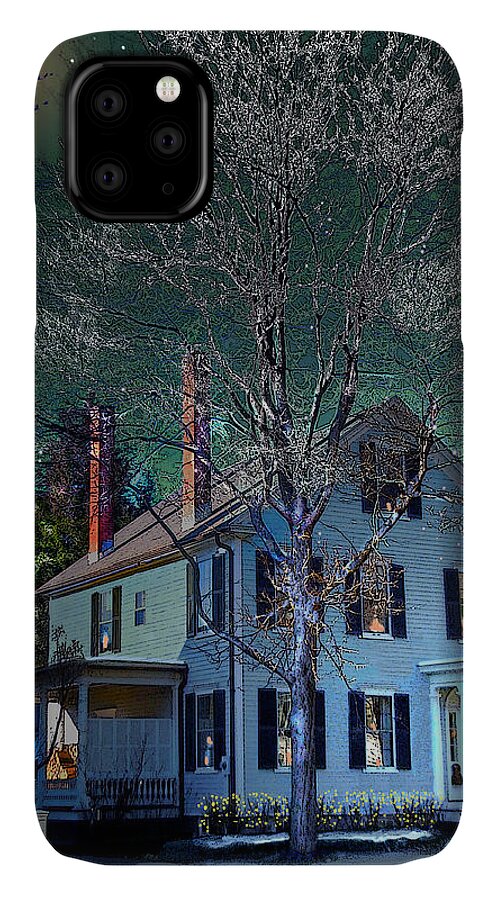 Vermont iPhone 11 Case featuring the digital art The Noble House by Nancy Griswold