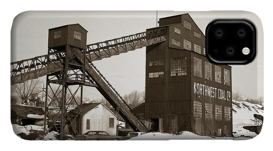 The Northwest Coal Company iPhone 11 Case featuring the photograph The Northwest Coal Company Breaker Eynon Pennsylvania 1971 by Arthur Miller