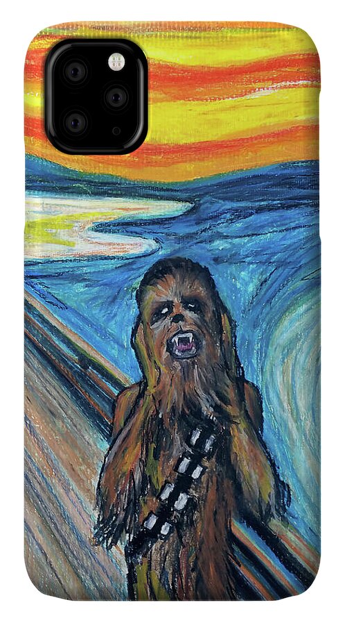 Chewbacca iPhone 11 Case featuring the painting The Roar by Tom Carlton