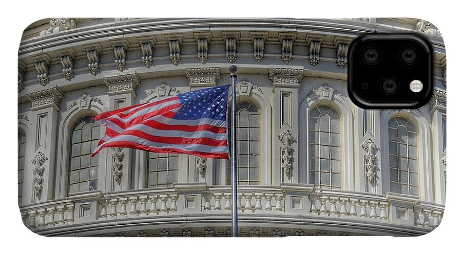 Capitol iPhone 11 Case featuring the photograph The US Capitol Building - Washington D.C. by Marianna Mills