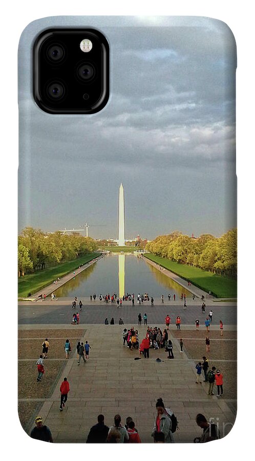 Monuments iPhone 11 Case featuring the photograph The Washington Monument and The Reflecting Pool by Walter Neal