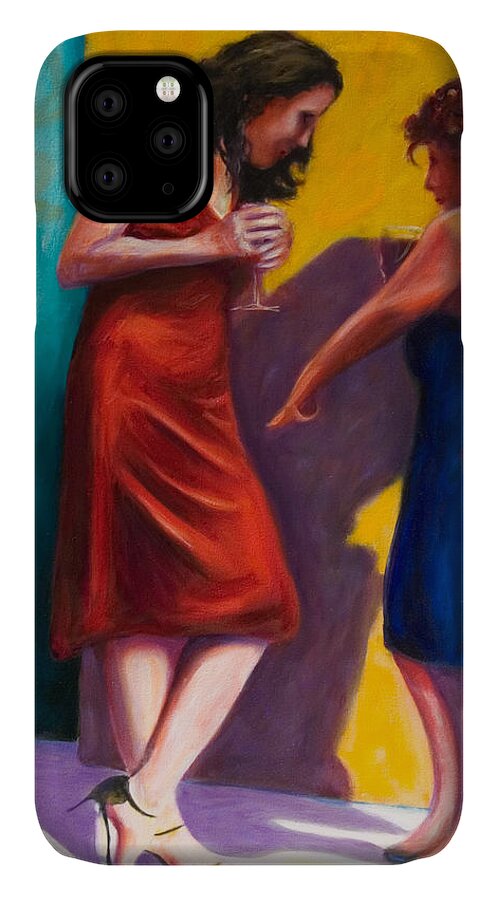 Figurative iPhone 11 Case featuring the painting There by Shannon Grissom