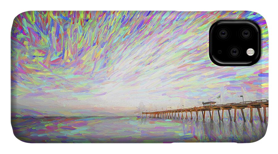 Amber iPhone 11 Case featuring the digital art Tracking the Sky II by Jon Glaser