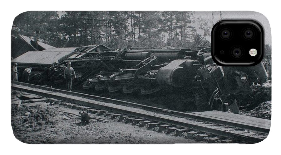 Train iPhone 11 Case featuring the photograph Train Derailment by Jeanne May
